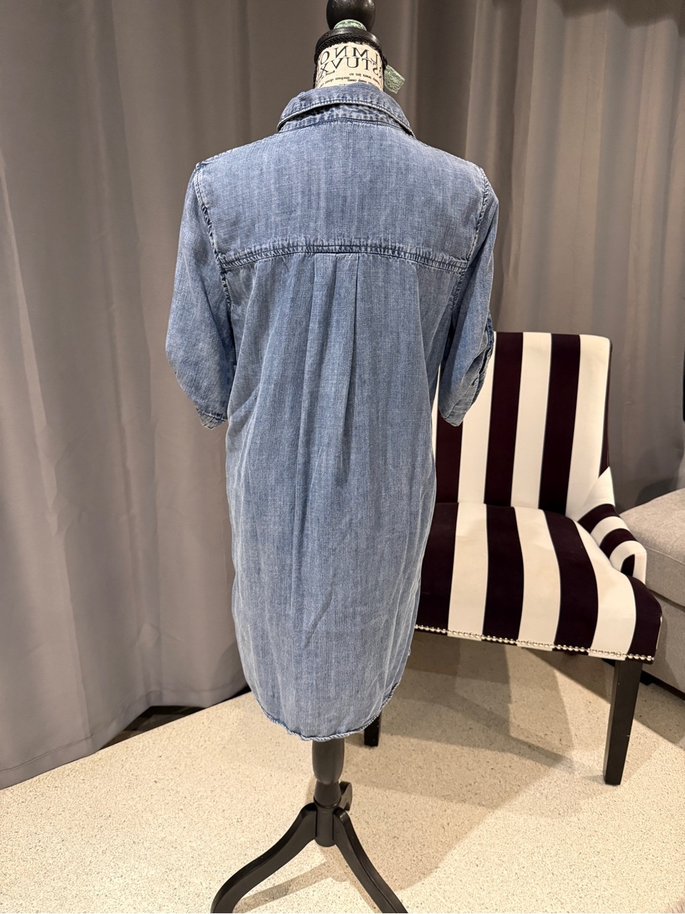 Lightwash Denim Tunic Dress - Picture 3 of 10